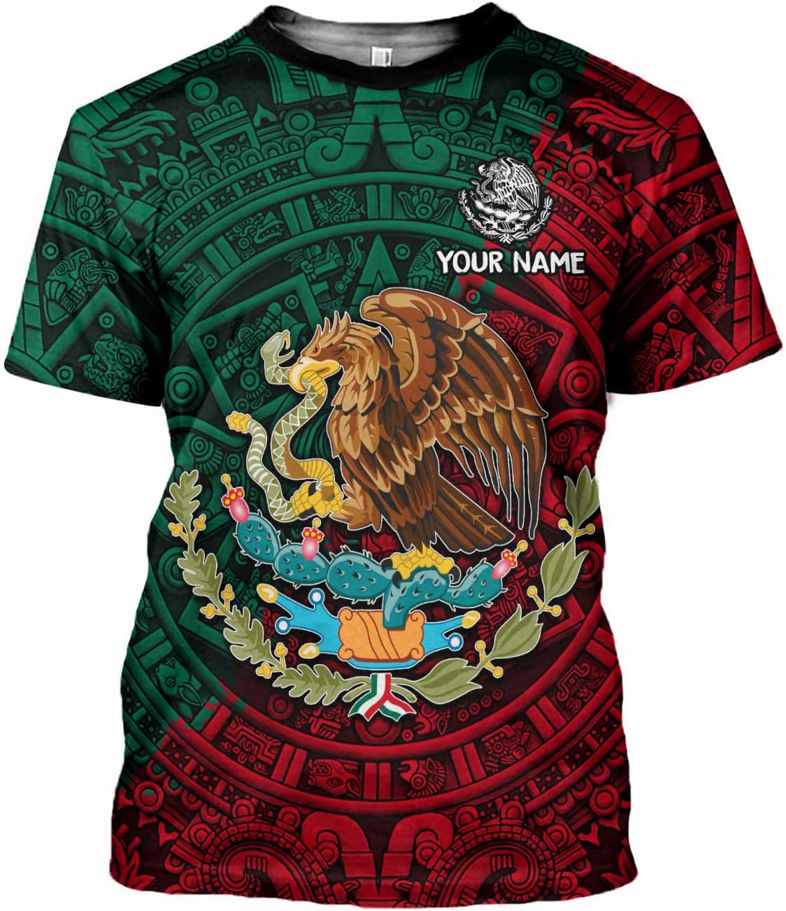 RoyalBro Personalized Mexico Shirt, Camisas de Mexico Customized Mexican Shirts Mexican Flag Mexico 3D Shirt for Men Women