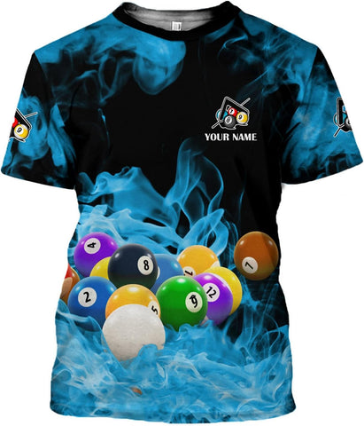 Parvii Personalized Billiards Shirt for Men, 8 Ball Pool Shirt, Billiards Gift