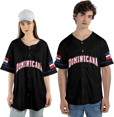 Custom Dominican Jersey for Men Dominican Baseball Jersey Dominican Baseball Jersey Dominicana Shirt Dominican Flag Jersey