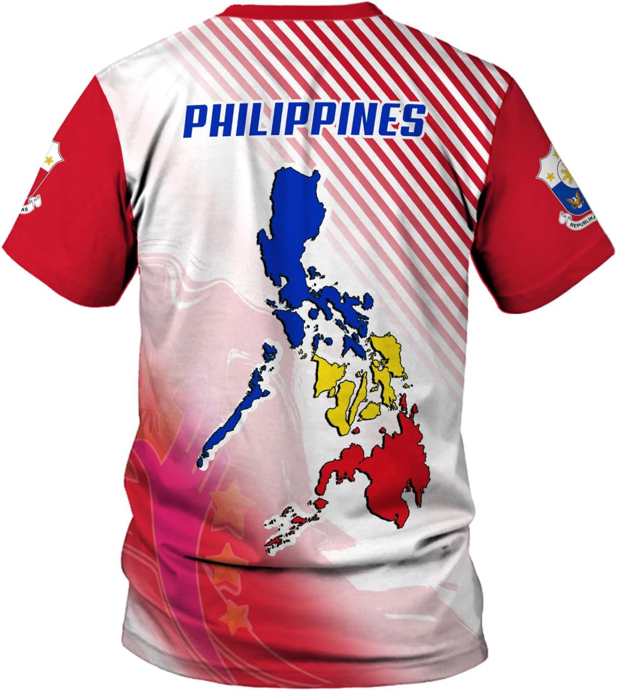 Mostprints Personalized Name Philippines Shirts 3D, Filipino Flag Pride Shirt Philippines Shirt Flag Tshirt for Men Women S-5XL