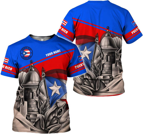 Personalized Puerto Rico Shirt, Puerto Rican T-Shirts for Women Men, Puerto Rico Flag Shirt, Pride T-Shirt for Puerto Rican