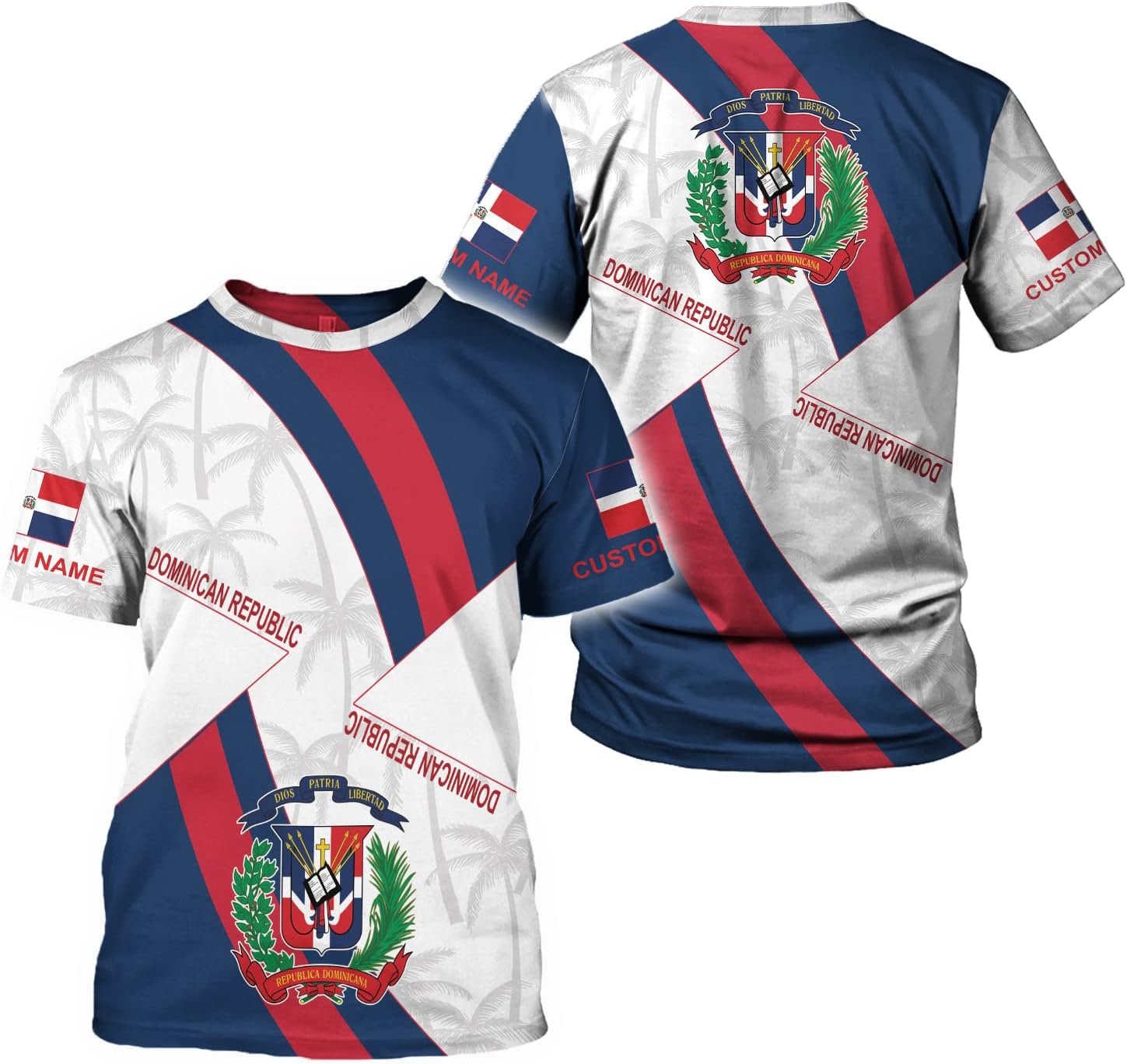 Vybonz Personalized Dominican Republic Shirts 3D, Republica Dominicana Tshirt, Dominican Republic Flag Shirt