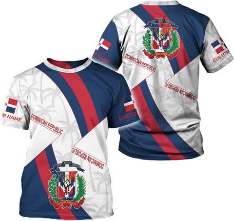 Vybonz Personalized Dominican Republic Shirts 3D, Republica Dominicana Tshirt, Dominican Republic Flag Shirt