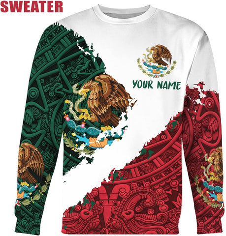 Mostprints Personalized Name Mexican Hoodie 3D, Mexican Hoodies for Men, Unisex Mexico Hoodie, Mexico Hoodies for Men