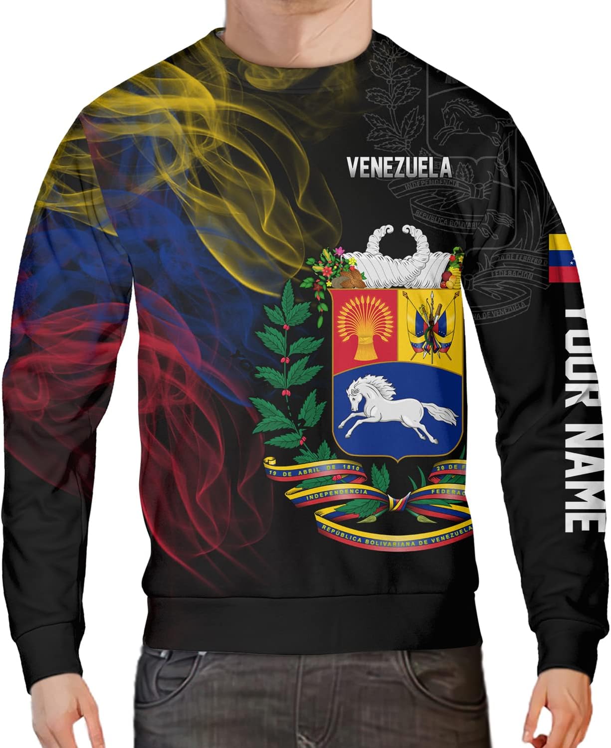 Personalized Name Venezuela Shirt, Flag Venezuelan Pride Roots T-Shirt, Sweatshirt, Zip Hoodies Gift for Men and Women
