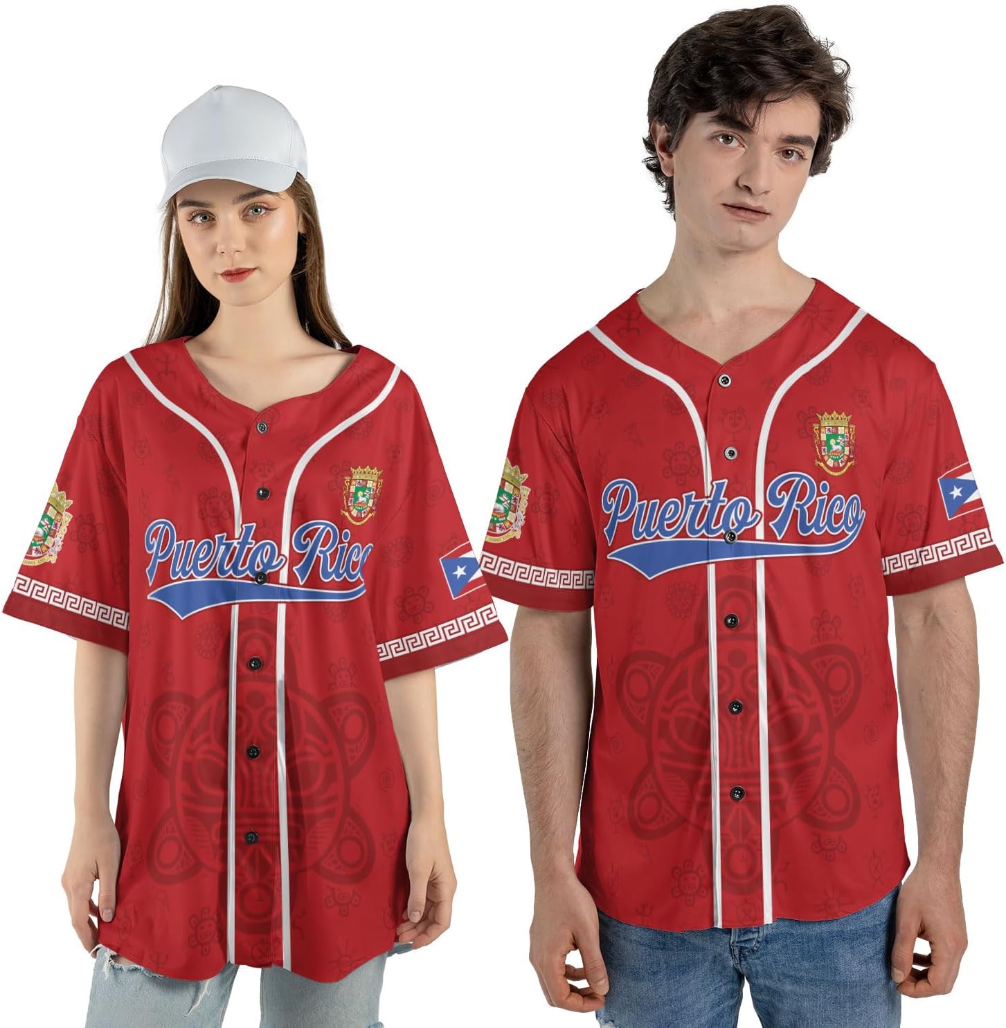 Personalized Puerto Rico Baseball Shirt,Customized Team Name Puerto Rican Baseball Jersey for Men,Women S-5XL