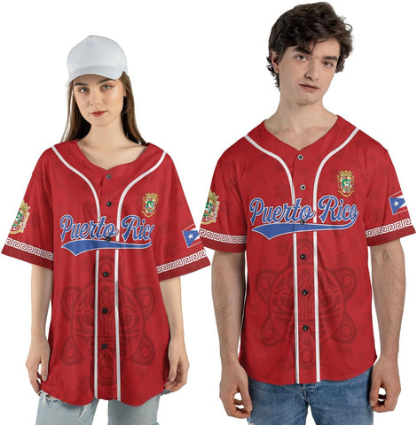 Personalized Puerto Rico Baseball Shirt,Customized Team Name Puerto Rican Baseball Jersey for Men,Women S-5XL