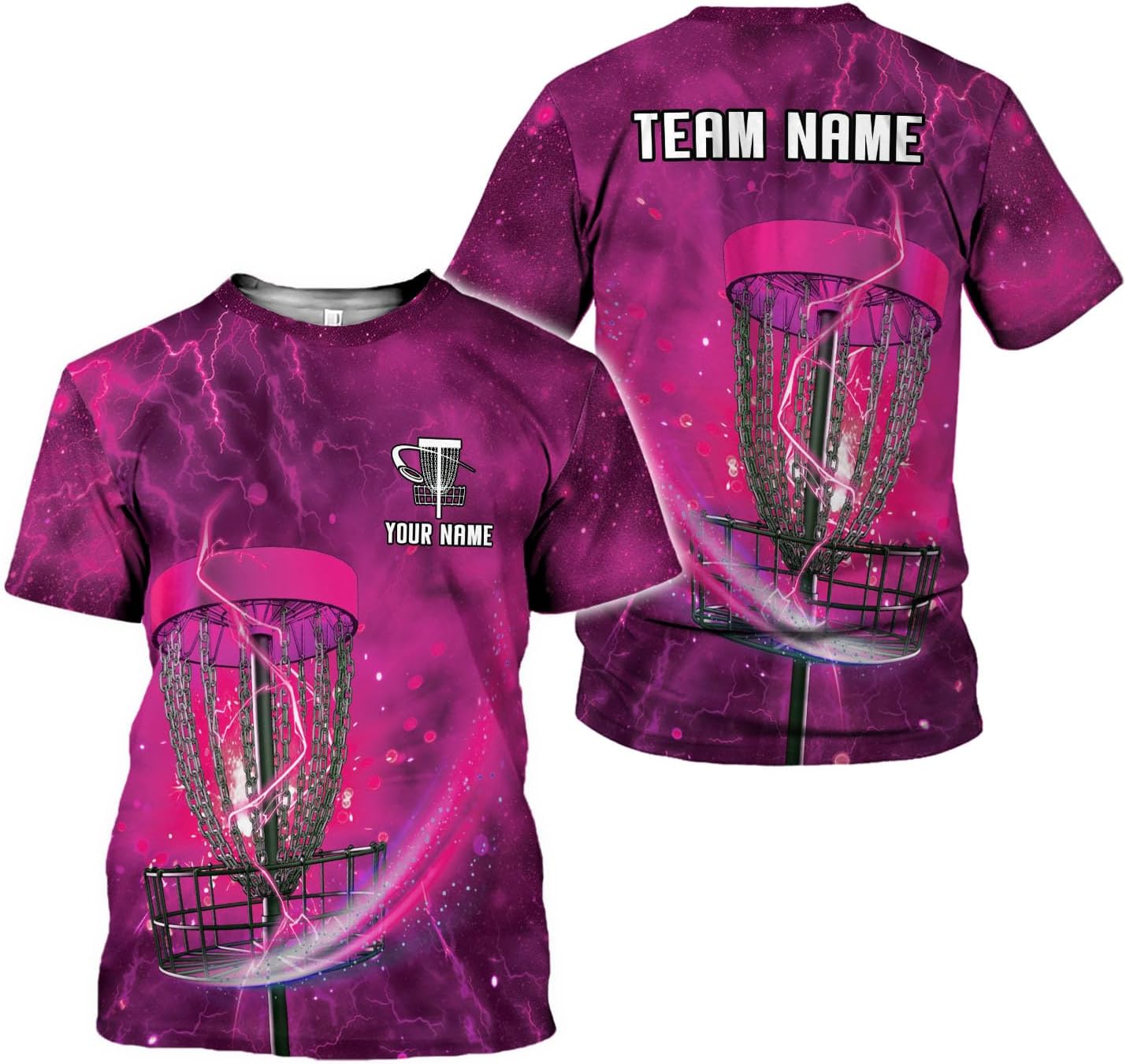 Personalized Disc Golf T-Shirt 3D All Over Printing S-5XL, Disc Golf Shirts for Men, Mens Disc Golf Tee Shirt