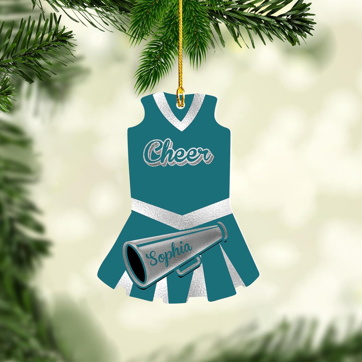 AOVL Personalized Cheerleader Ornaments Cheerleader Cheerleading Lovers Ornaments Cheerleading Ornament Gift for Cheerleader Christmas 2023 Cheer Cheerleader Ornaments Xmas (Cheer 9)