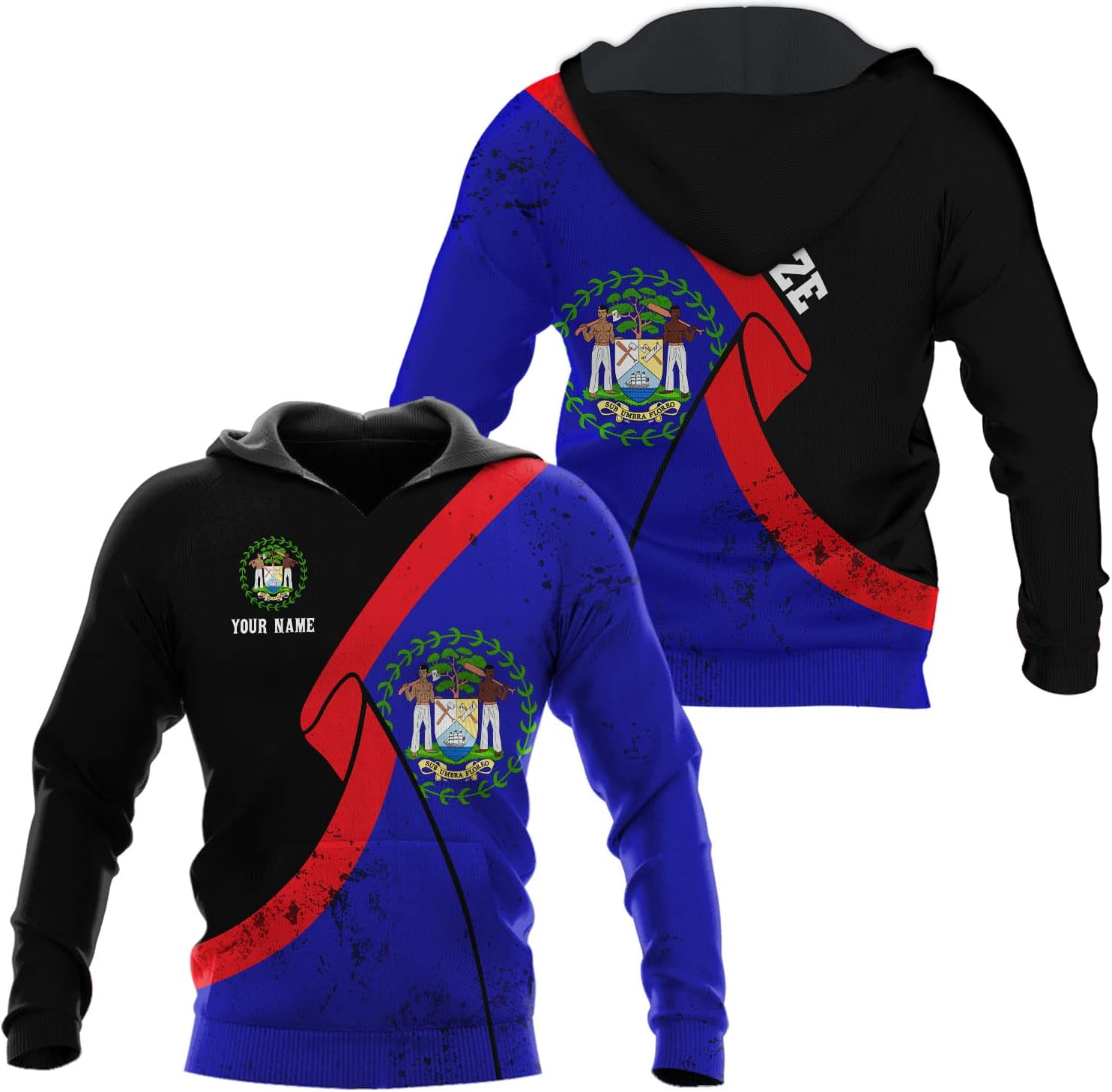 Personalized Belize Shirt for Men and Women, Coat of Arms of Belize Flag Flag Shirt, Belizean Country Flag Gift