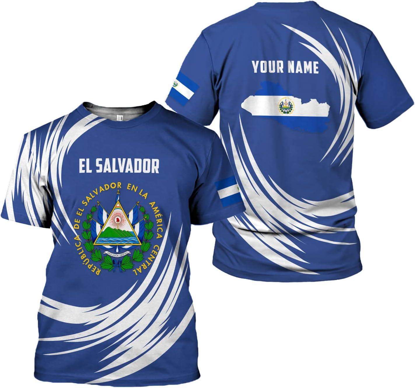 Personalized El Salvador Shirt Custom Camiseta de El Salvador Flag Shirt Men, Women Salvadorans Pride El Salvadore�a Gift