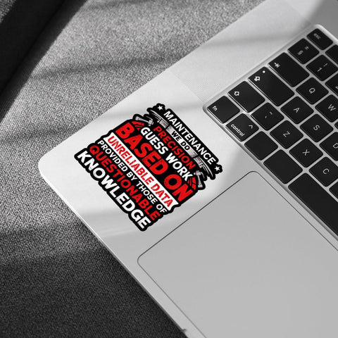 3 Pcs Maintenance Technician Sticker We Do Precision Guess Work Sticker, Stickers for Hard Hats for Men, Funny Electrician Stickers- Vinyl Sticker 3 Inches for Water Bottles Laptop Phone Car Helmet
