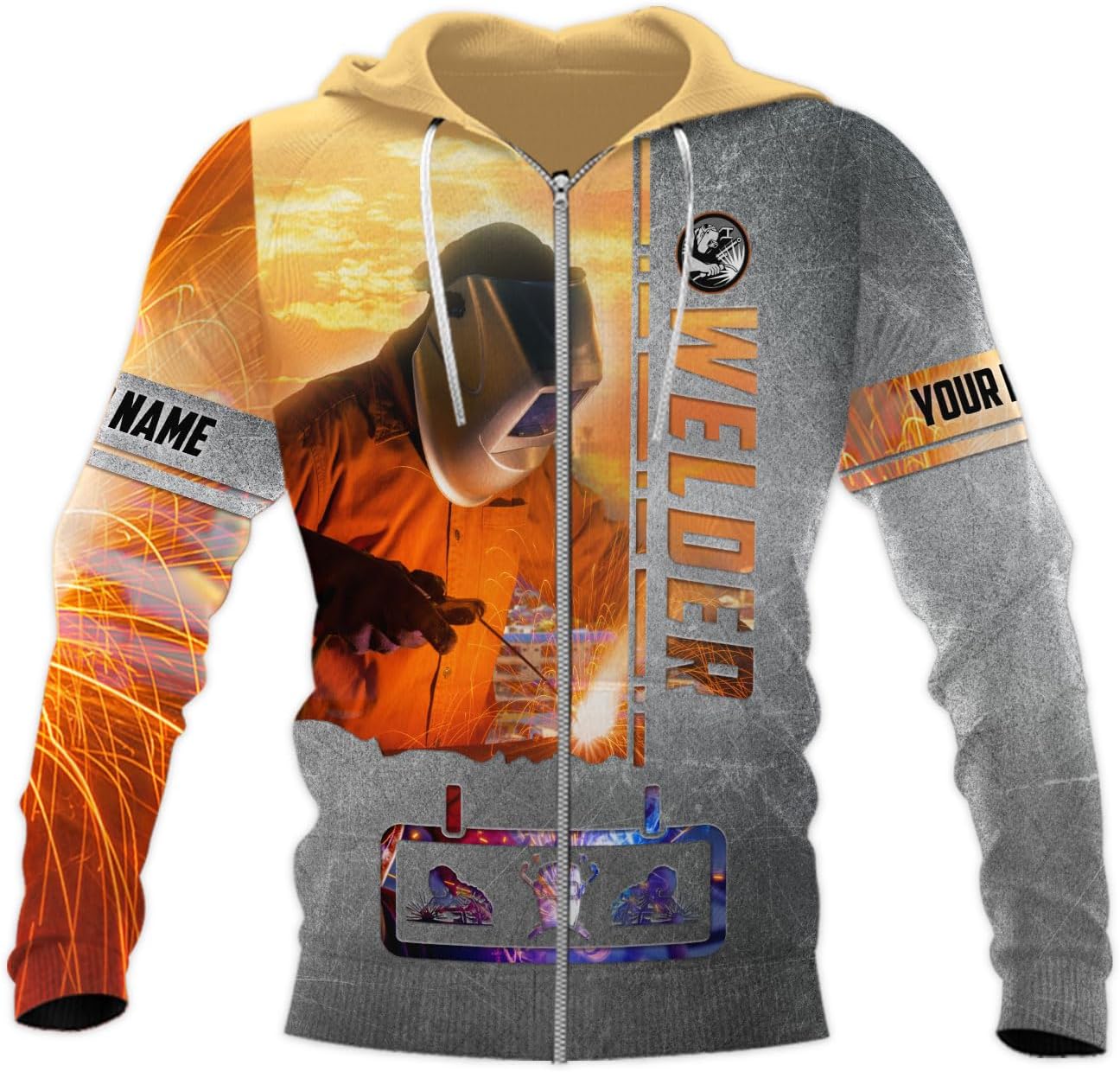 Mostprints Personalized Name Welding Shirt 3D, Custom Welding Shirts Gift, Welding Shirts, Welder Shirt for Men and Women