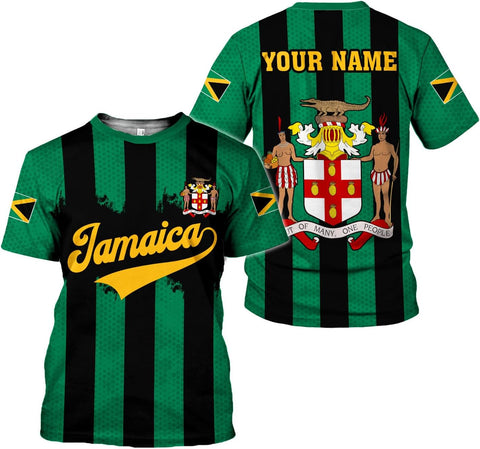 Personalized Jamaica Shirt Custom Jamaica Flag Lion Shirt for Men and Women, Jamaican Pride T-Shirt, Jamaica tshirt Jamaicana