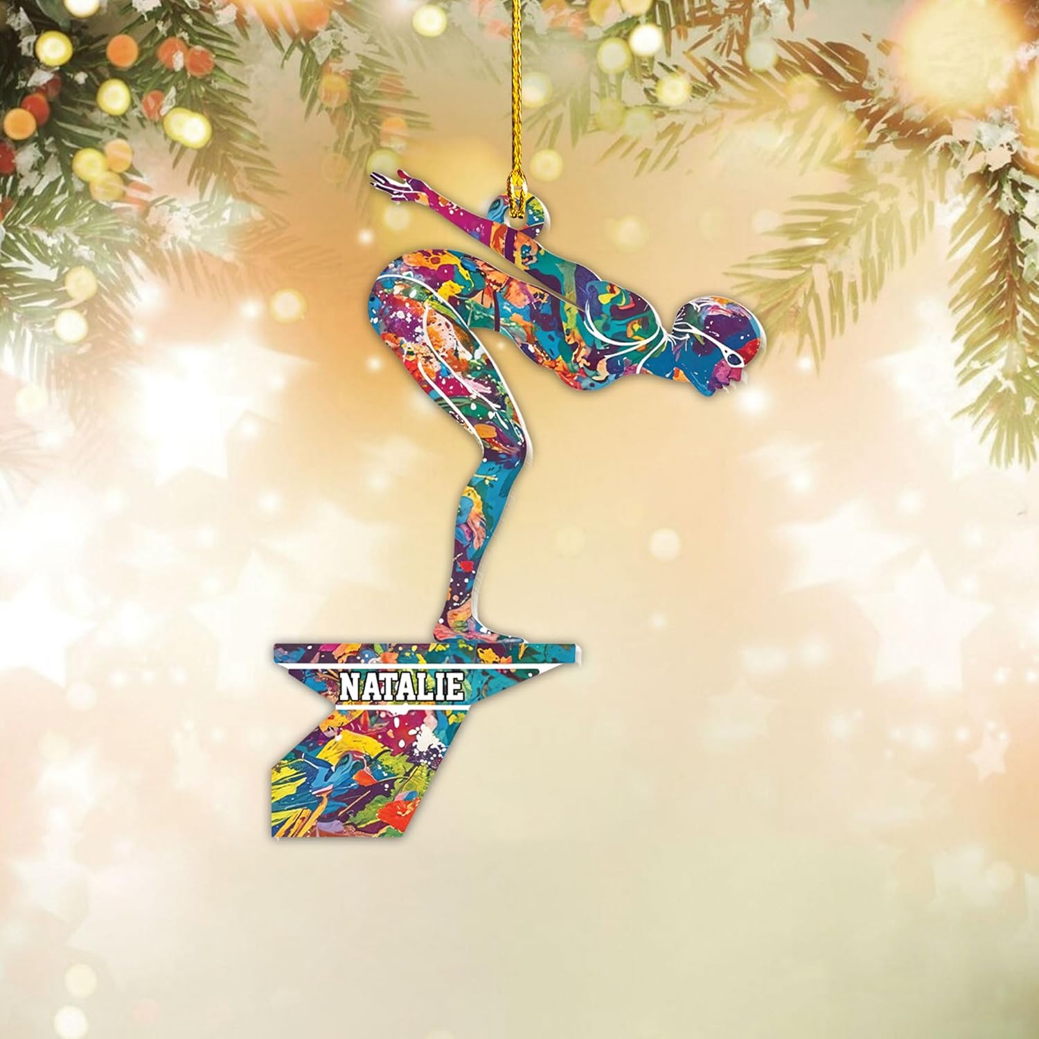 Personalized Swimming Christmas Ornaments Gifts for Swimmers, Swimming Ornament, Girls Swimming Ornament, Swimming Ornament for Boys, Swim Coach Ornament, Swimming Pool Christmas Ornament (ON1225)