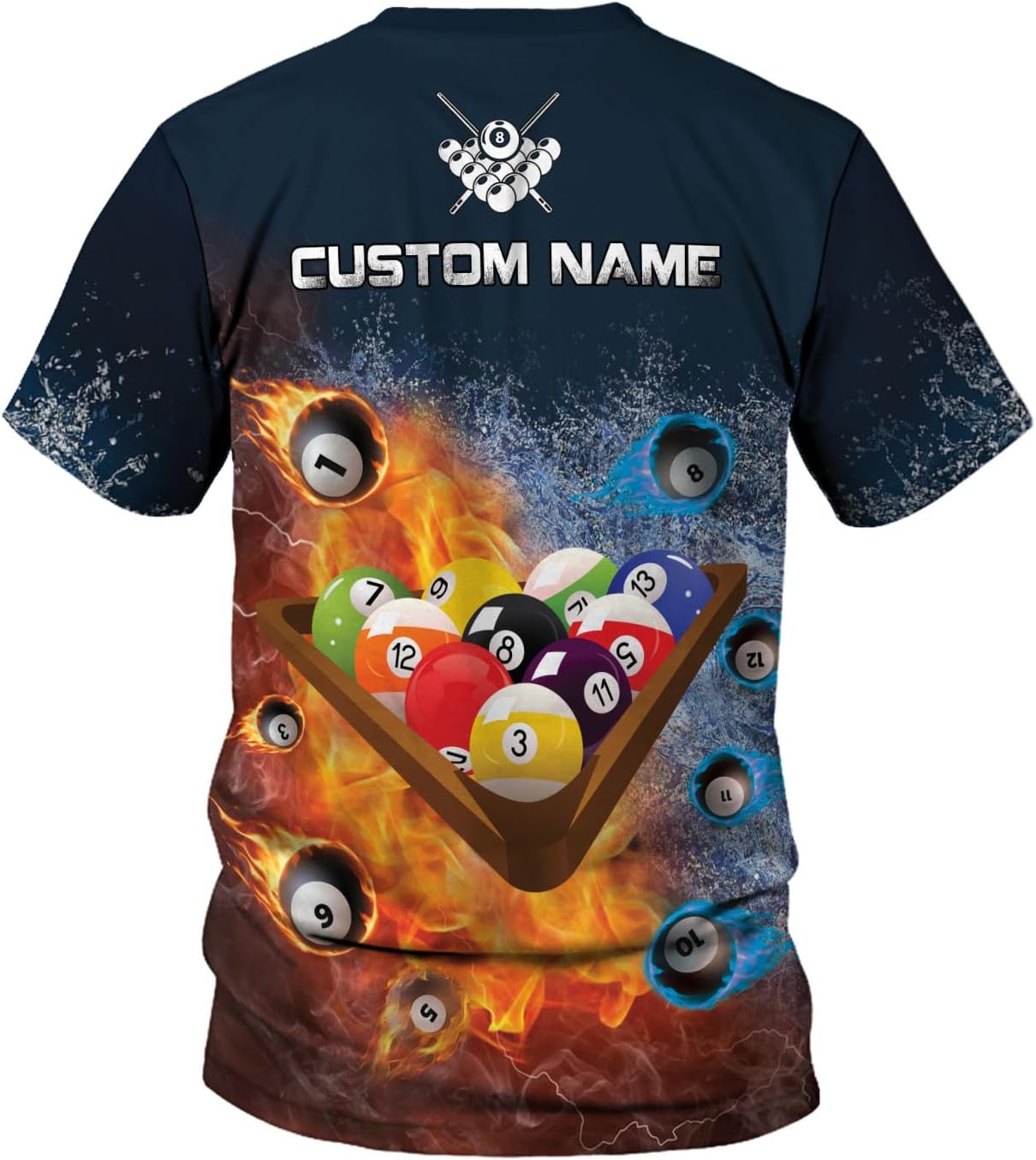 Pretyprints Personalized 3D Billiard Shirt Custom Name Men Women Team Apparel Pool 8 Ball Flag Tshirt Billiards Shirts Gift