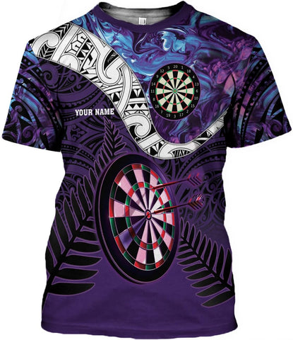 Ligthuy Personalized Name Dart Shirts 3D, Mens Dart Shirts, Dart Shirts for Teams, Funny Dart T-Shirts for Men and Women