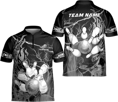 Artparel Personalized Name Bowling Jersey 3D, Custom Bowling Shirts for Team, Bowling Shirt Unisex for Men & Women