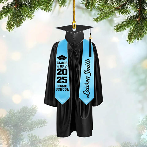 Personalized Graduation Ornaments Class of 2024 Graduation Gown Ornament Gifts Graduation Ornaments Class of 2025 College Graduation Ornaments Class of 2024 Graduate Ornament Tree Hanging Decor (G9)