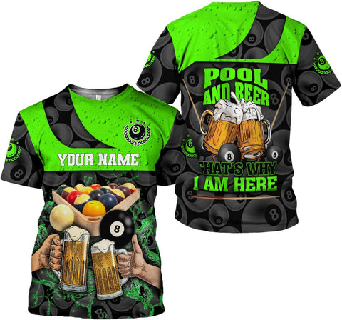AOVL Personalized Billiard Shirts 3D Billiard Shirt Custom Billiard Flag Shirt Men's Pool Billiards Shirt 8 Ball Men Women