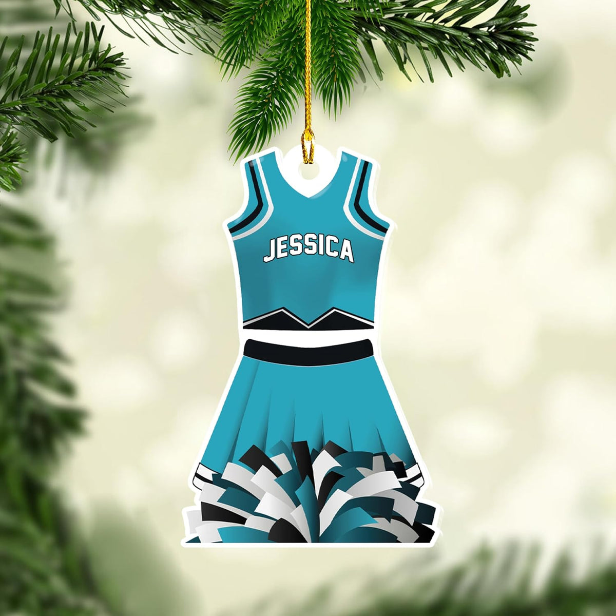 AOVL Personalized Cheerleader Ornaments Cheerleader Cheerleading Lovers Ornaments Cheerleading Ornament Gift for Cheerleader Christmas 2024 Cheer Cheerleader Ornaments Xmas (Cheer 17)