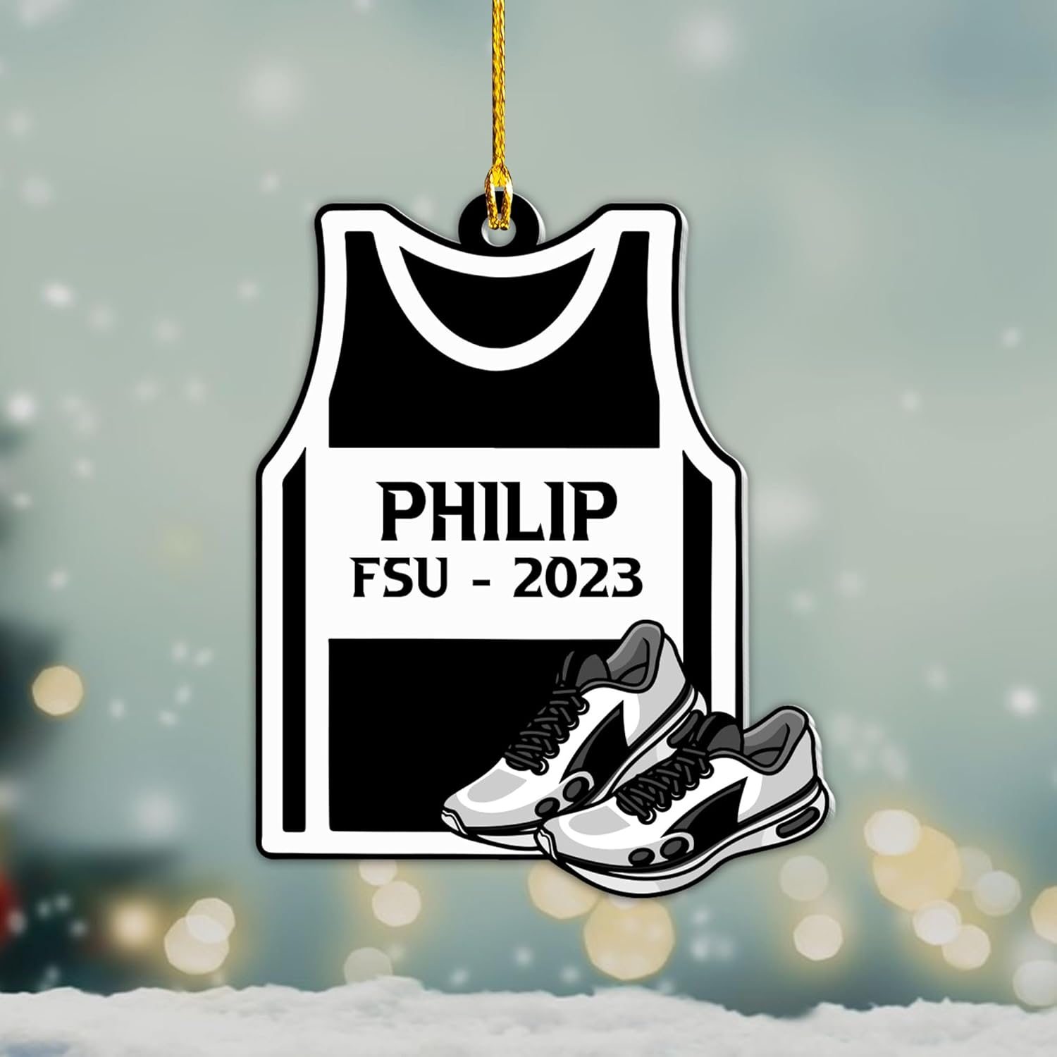 AOVL Personalized Running Christmas Ornament Gift for Runner Running Man Women Runner Gifts Girl Runner Gift Marathon Christmas Runner Ornament Runner Gift Xmas Ornament (Running 8)