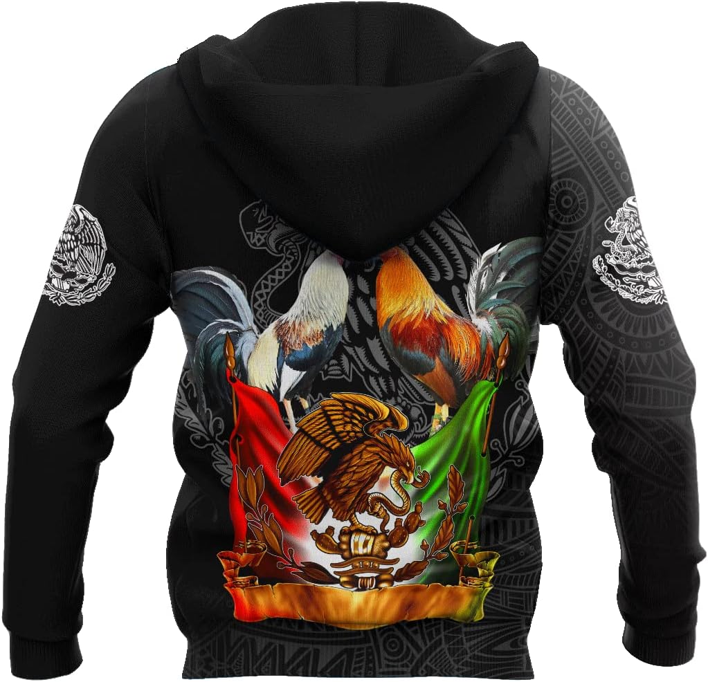 Mostprints Rooster 3D All Over Printed Shirts Unisex Hoodie, T Shirt, Zip Up Hoodie, Sweatshirt for Men AD1171 Multicolor