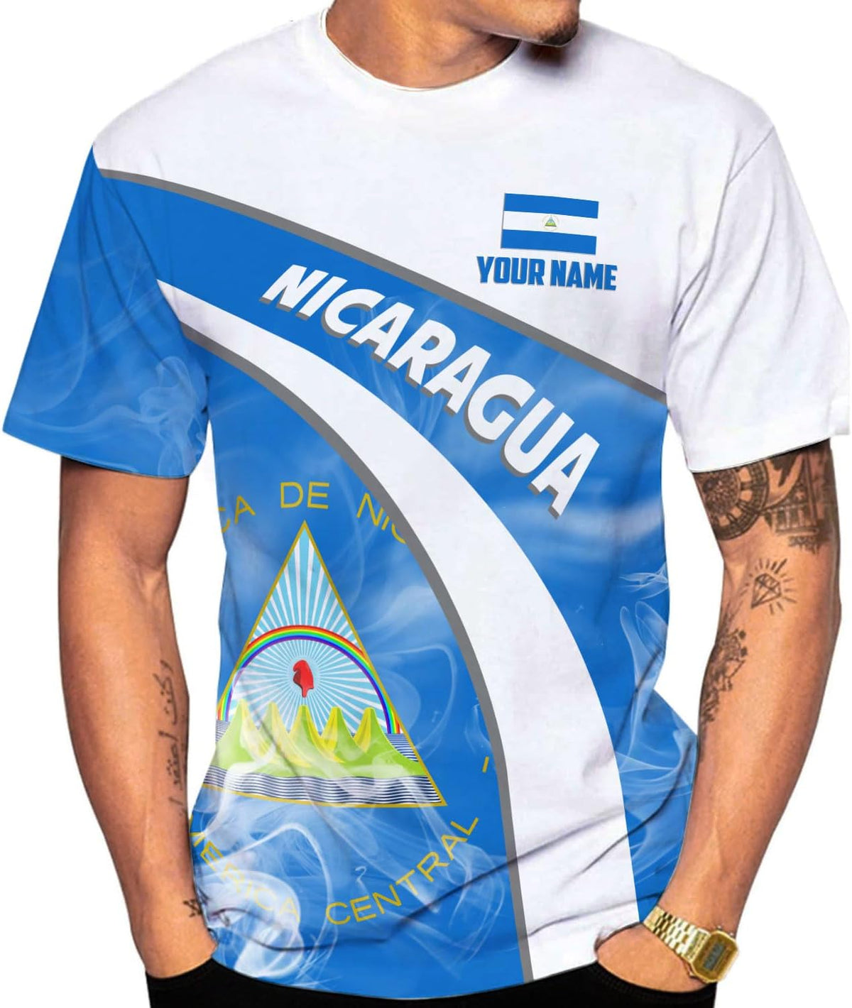 Personalized Nicaragua Shirt Custom Nicaragua Flag Lion Shirt for Men & Women Nicaraguan Camisas T-Shirt, Nicaragua tshirt