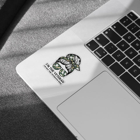 3Pcs I'm The Veteran I'm not The Veteran's Wife Sticker I am The Veteran and The Veterans Wife Stickers Army Female Heroes Honor Woman Veteran Proud Decal for Laptop Bottle Phone Car Hard Hat 3"