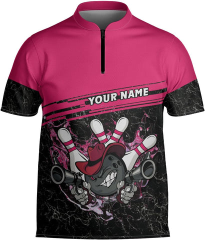 Homedesign Personalized Bowling Jersey Gift 3D Custom Bowling Shirts for Team Name Bowl Bowler Shirt Unisex Cool Men Women