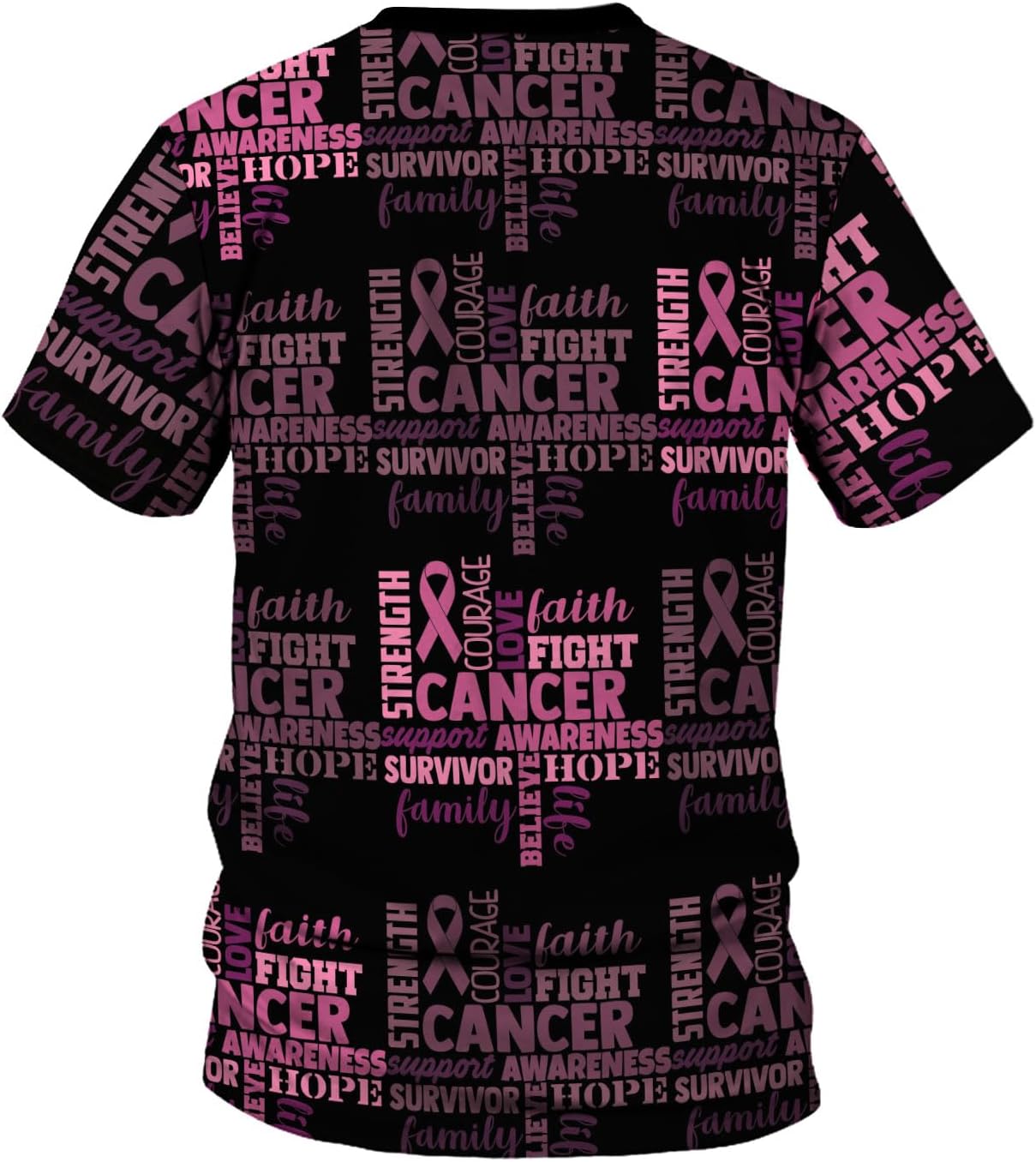 Mostprints Personalized Name Breast Cancer Shirts for Women 3D, Breast Cancer Shirt, Breast Cancer Gifts for Women S-5XL