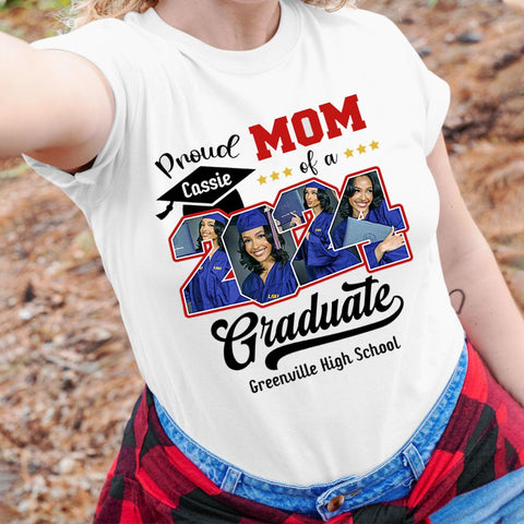 Personalized Graduation 2024 Shirt Proud Family of A Class of 2024 Graduate Class of 2024 Senior Class of 2024 Class of 2024