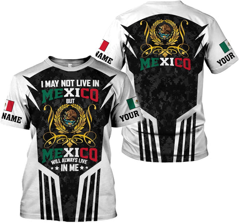 Mostprints Personalized Name Mexican Shirts for Men 3D Customized Mexico Shirts for Men Mexico Shirts for Women Mexico Shirt