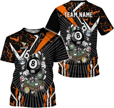 Ligthuy Personalized Name Billiard Shirts 3D, Billiards Shirt 8 Ball Billiard Shirt Custom Men's Pool Men Women1