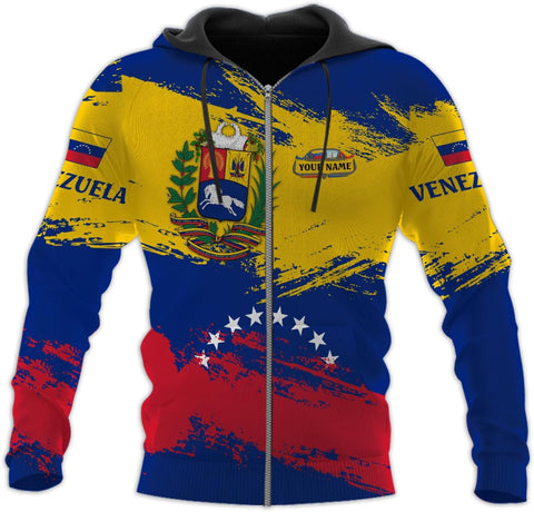 Custom Men's Venezuela Flag & Coat of Arms Hoodie