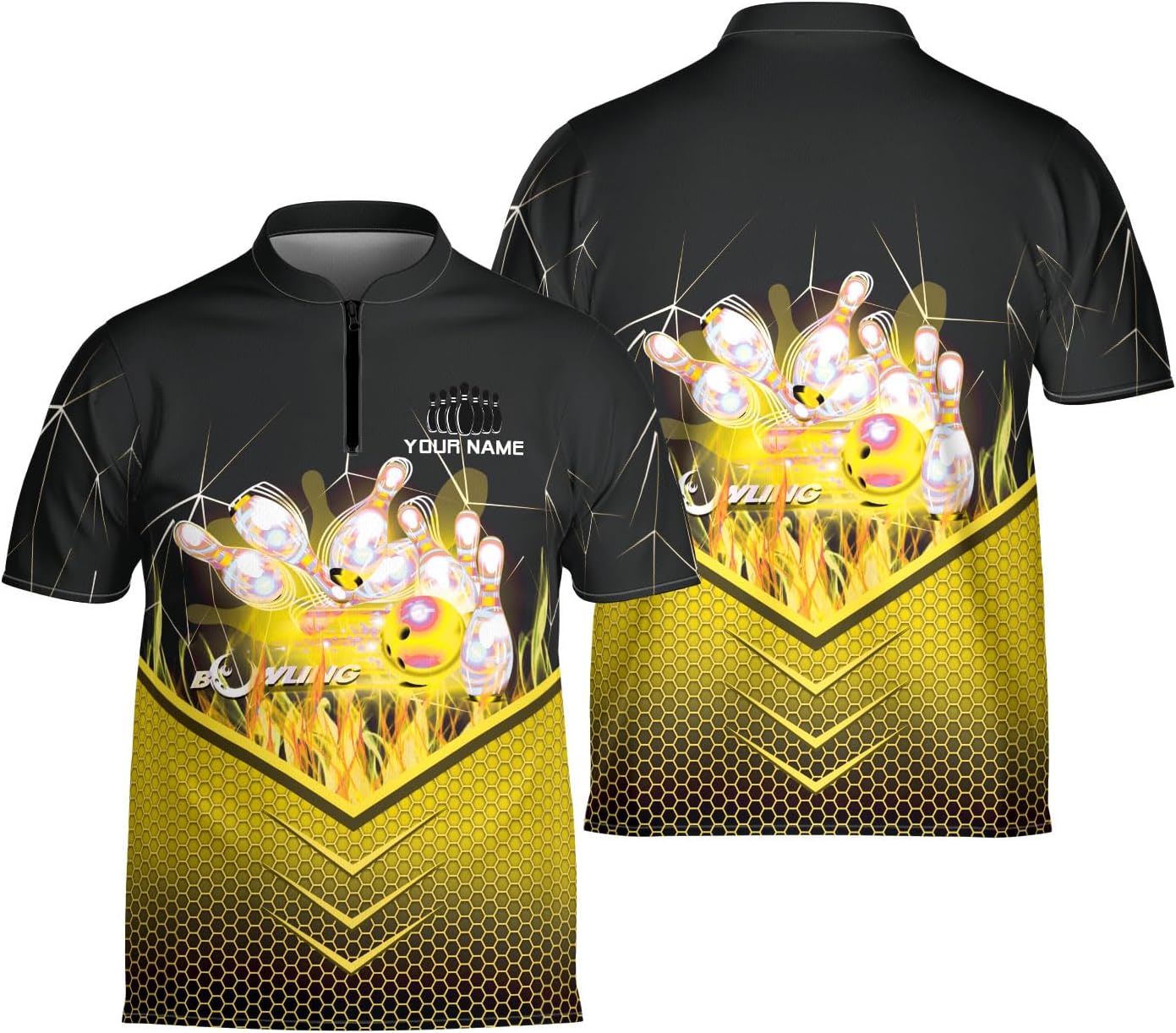 Ligthuy Personalized Bowling Jersey 3D, Bowling Shirts for Team, Bowling Shirt Unisex for Men Women, Bowling Shirts for Men