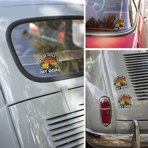 3 Pcs Your Hole is My Goal Sticker, Heavy Equipment Operator Excavator Gift Sticker Construction Worker Funny Gag Toolbox Vinyl Stickers for Laptop Water Bottle Phone Car Window Helmet 3"x3" (H1)