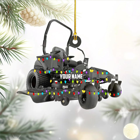 Artparel Custom Lawn Mowers Christmas Ornaments 2024 Custom Lawn Mowers Ornaments Farmhouse Lawn Mowers Driver Gifts Riding Mowers with Xmas Light Acrylic Ornament 2024 (LM6)