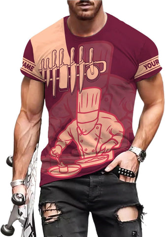 MAPrints Personalized Chef Shirt 3D All Over Printing for Men Women, Shirt Gifts for Chef Lover, Chef Camisas, Cocinero Shirt