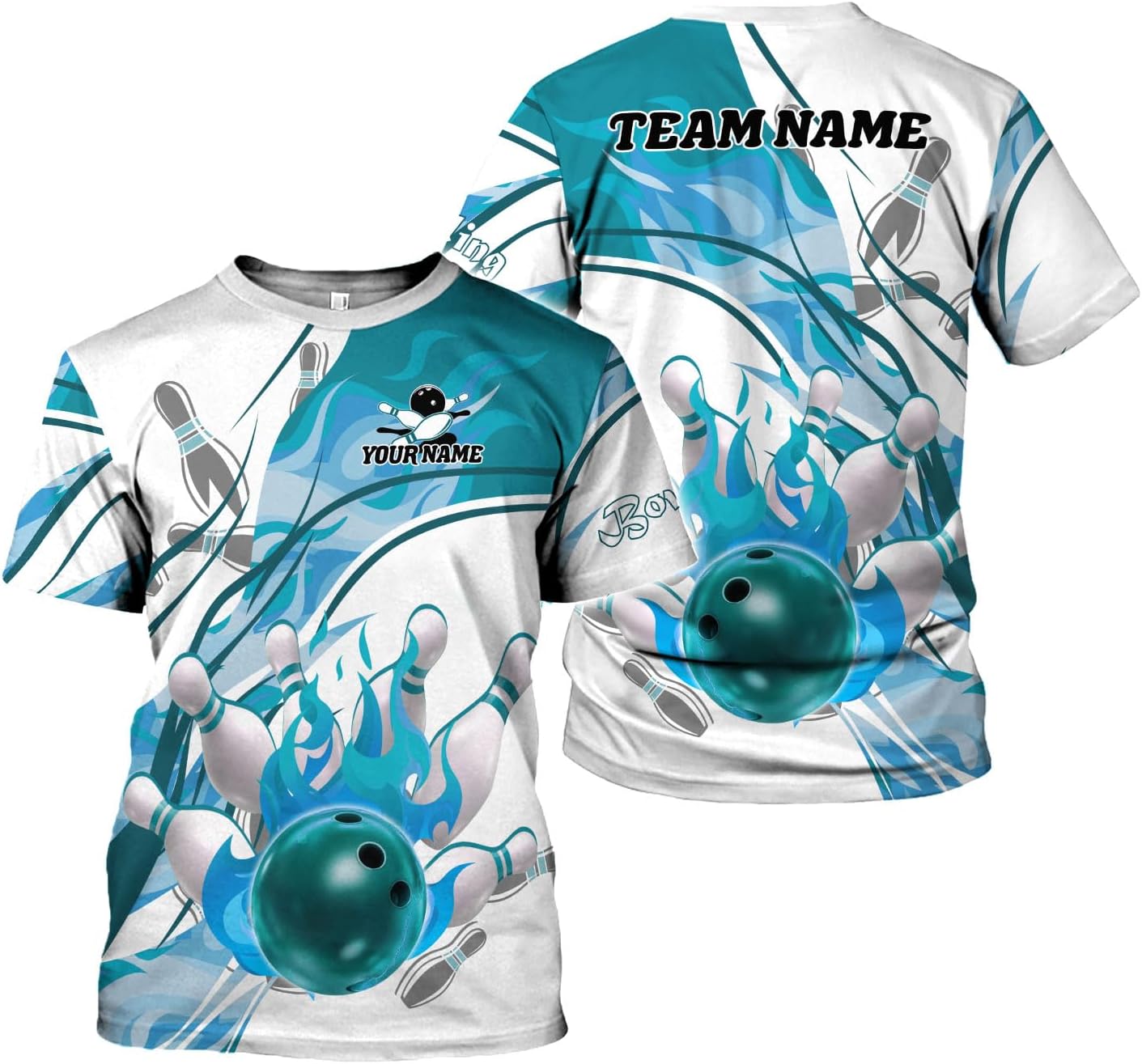 Rivelus Custom 3D Bowling Shirts Personalized for Men and Women - Unique Team Shirt & Gifts for Bowling Lovers