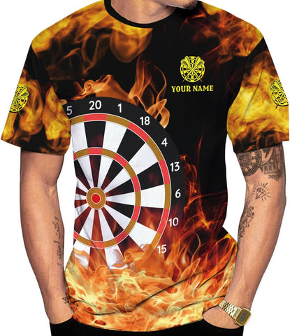 Mostprints Personalized Name Dart Shirts 3D, Mens Dart Shirts, Dart Shirts for Teams, Funny Dart T-Shirts for Men and Women