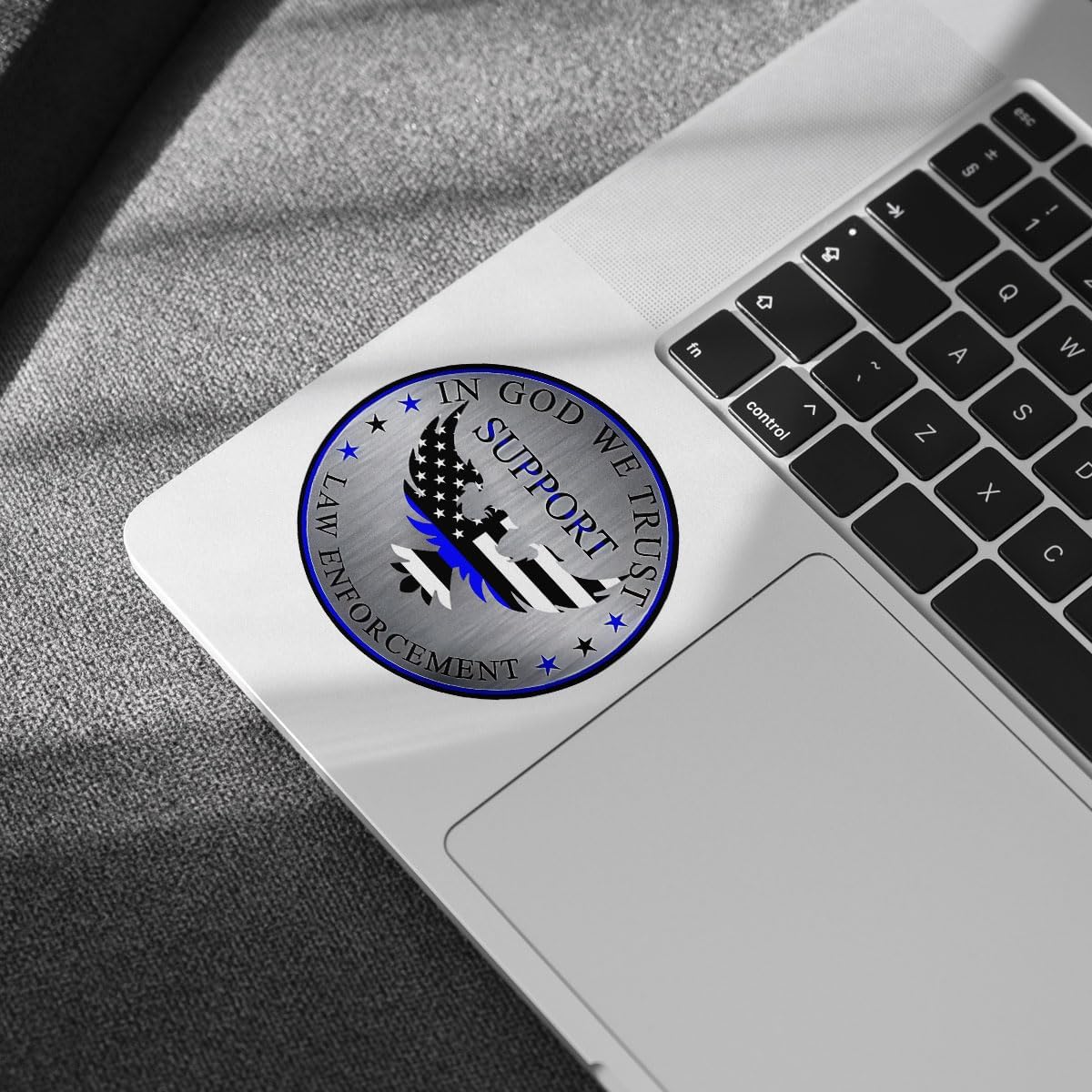 (3Pcs) in God We Trust, Law Inforcement Eagle Thin Blue Line Sticker, Police Badge Sticker, USA Police My Hero Sticker - Stickers for Laptop Water Bottle Phone Car Window Helmet 3" (PL 1)