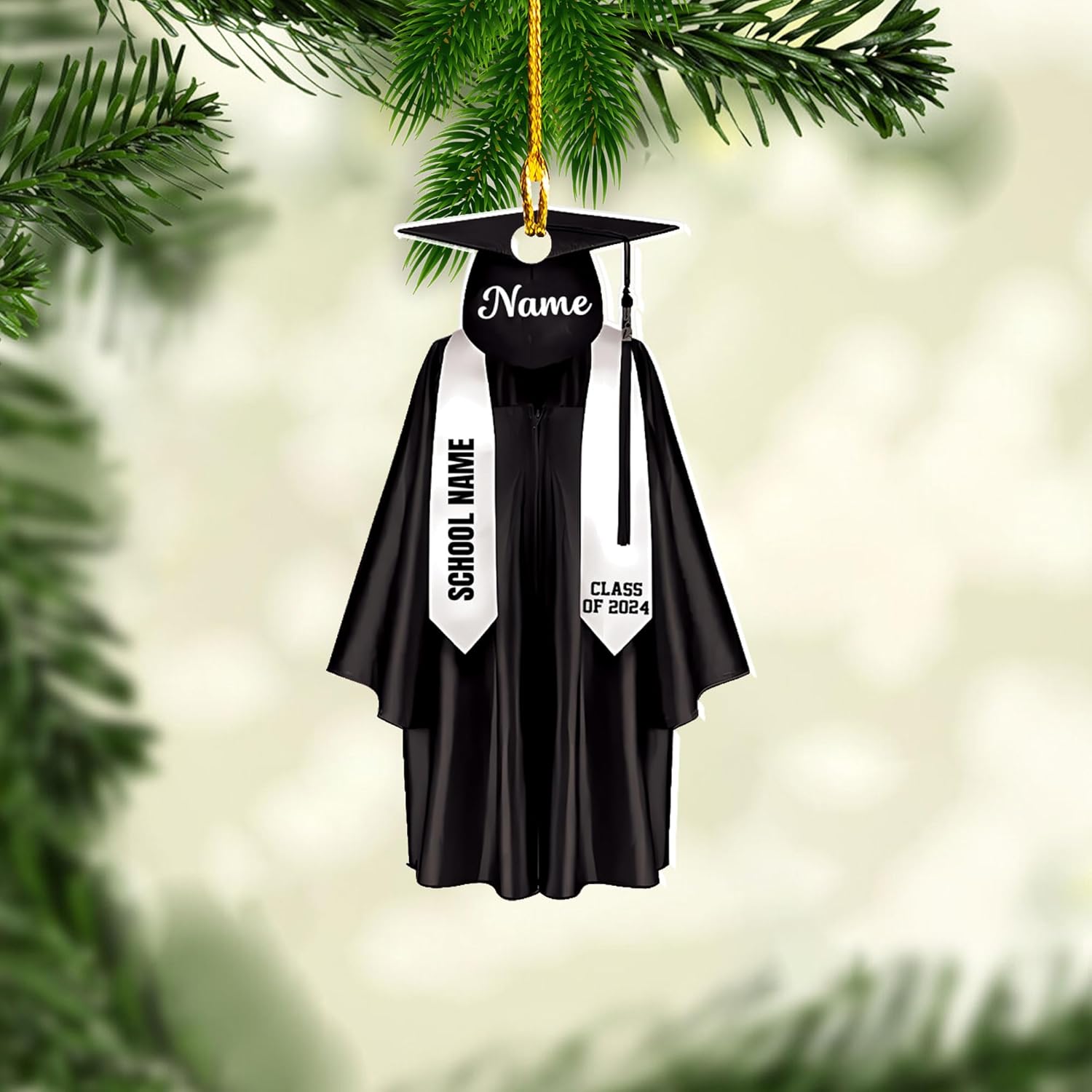 AOVL Graduation Ornament, Graduation Ornaments Class of 2023, Graduation Cap and Scroll Xmas Gift, Graduation Christmas Xmas Tree Ornaments, Gifts for Graduate, School Ornaments (DGRA5)