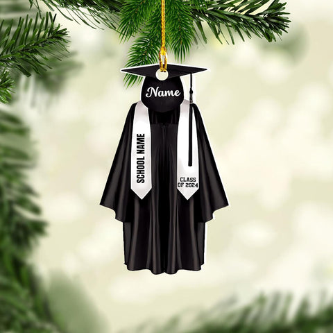 AOVL Graduation Ornament, Graduation Ornaments Class of 2023, Graduation Cap and Scroll Xmas Gift, Graduation Christmas Xmas Tree Ornaments, Gifts for Graduate, School Ornaments (DGRA5)