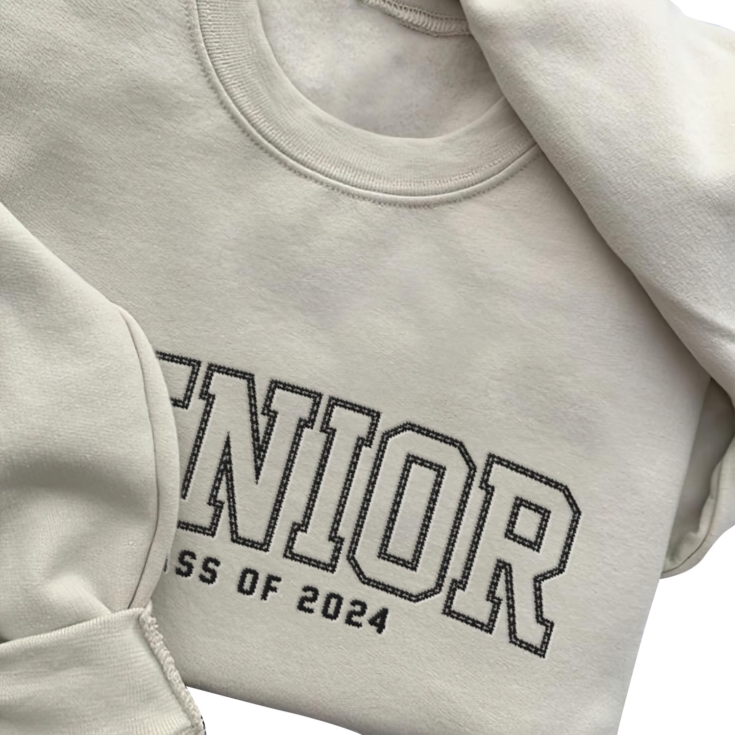 Personalized Senior Class of 2024 Embroidered Sweatshirt, 2024 Graduation Gifts, Senior 2024 Graduation Shirt (Cotton, SS212), Small-5X-Large