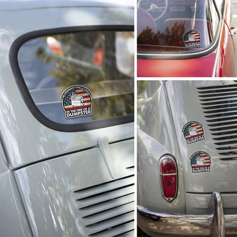 3 Pcs The Strongest Steel is Forged in The Fire of a Dumpster Sticker Vintage Funny, Motivational The Strongest Steel Dumpster Fire Patch Stickers for Laptop Bottle Phone Car Helmet 3"x3" (F2)