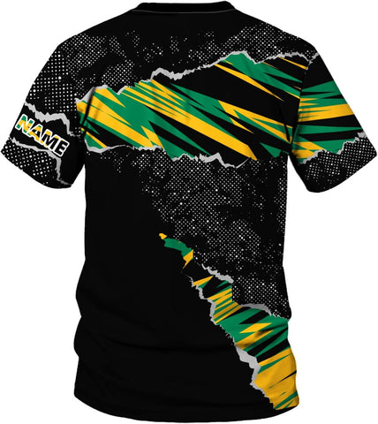 Personalized Jamaica Shirt Custom Jamaica Flag Lion Shirt for Men and Women, Jamaican Pride T-Shirt, Jamaica tshirt Jamaicana