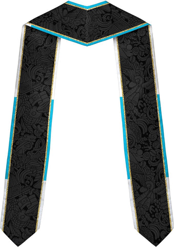 Pretyprints Honduran Graduation Sash, Custom Honduran American Flag Graduation Sash 2025, Honduras Graduation Stole