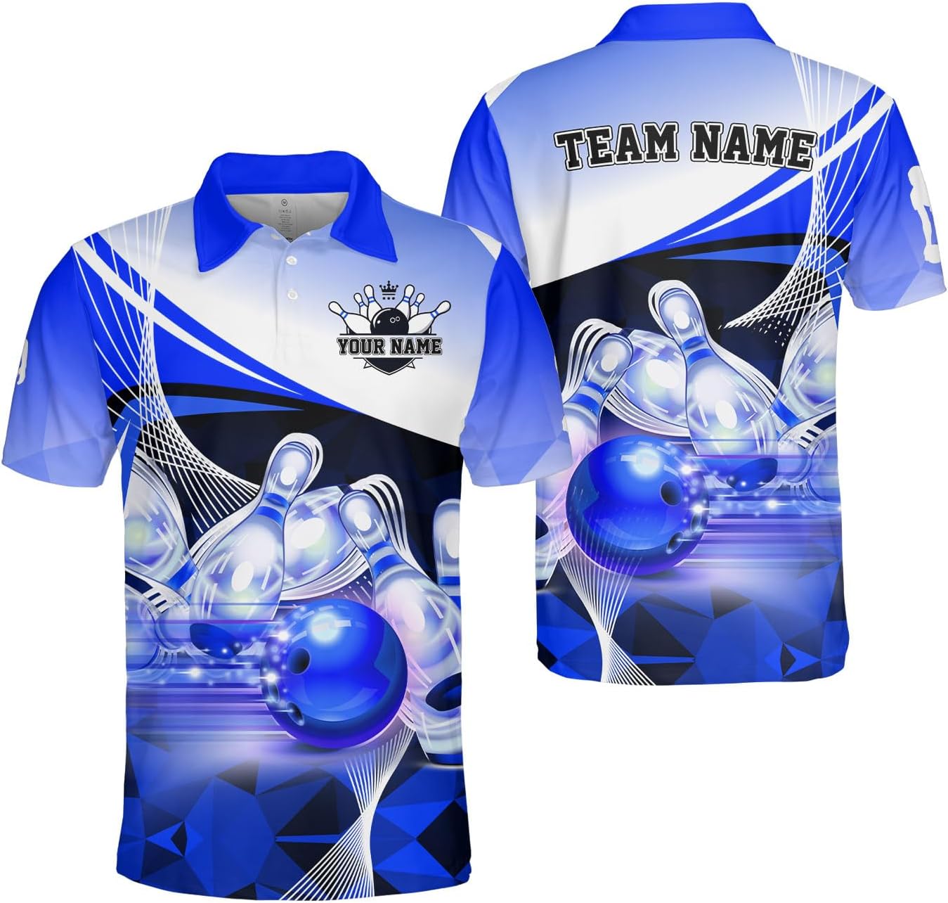 Ligthuy Personalized Name Bowling Polo Shirts 3D for Men and Women, Bowling Shirt, Bowling Shirts for Men Team Bowling Shirt3