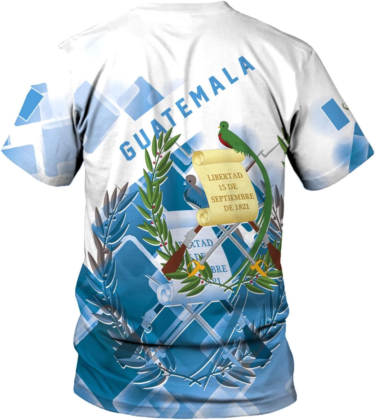 Mostprints Personalized Guatemala Shirt 3D Guatemala Camisas Guatemala Flag Shirts, Guatemalan Pride T-Shirt for Men Women